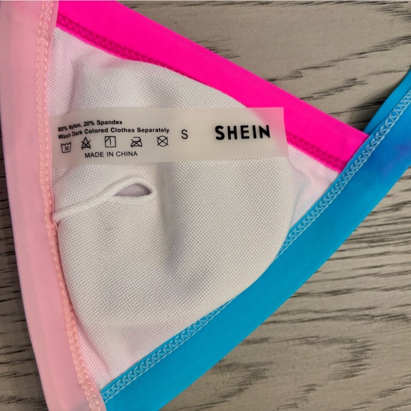 SHEIN Colorblock Neon Bikini Set Size S - Picture 4 of 9